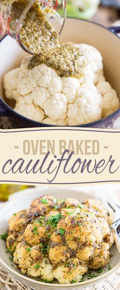 Oven Baked Whole Roasted Cauliflower