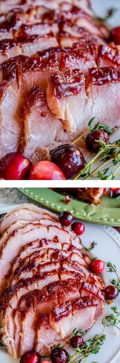 Oven-Roasted Cranberry-Dijon Glazed Ham