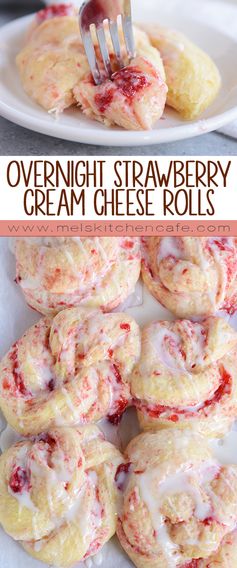 Overnight Strawberry Cream Cheese Sweet Rolls