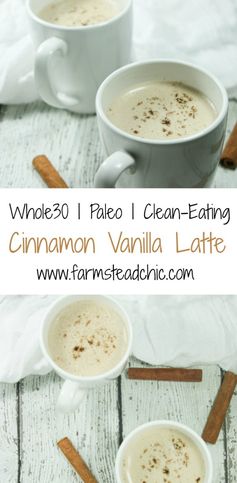 Paleo & Whole30 Cinnamon Vanilla Latte