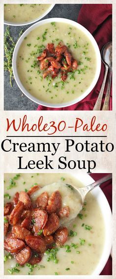 Paleo Creamy Potato Leek Soup