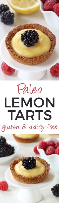 Paleo Mini Lemon Tarts (grain-free, gluten-free, dairy-free