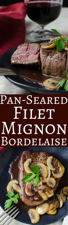 Pan Seared Filet Mignon Bordelaise