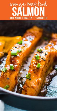 Pan Seared Orange Mustard Salmon