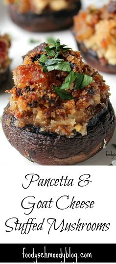 Pancetta and Goat Cheese Stuffed Mushrooms