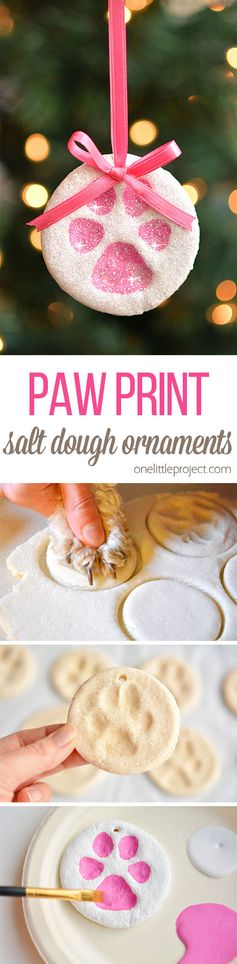 Paw Print Salt Dough Ornaments