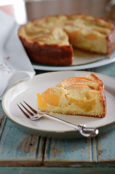 Peach Kuchen, German Peach Cake with Canned Peaches