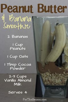 Peanut Butter & Banana Smoothie (Dairy Free