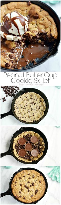 Peanut Butter Cup Skillet Cookie