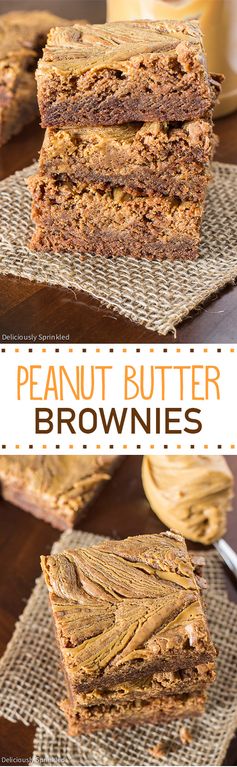 Peanut Butter Swirl Brownies