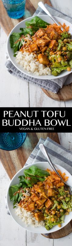 Peanut Tofu Buddha Bowl