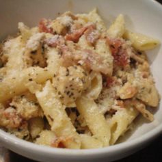 Penne Pasta with Chicken & Asiago Cream Sauce