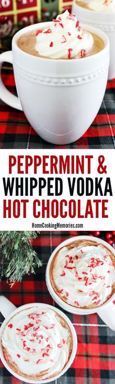 Peppermint & Whipped Vodka Hot Chocolate