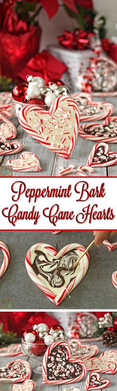 Peppermint Bark Candy Cane Hearts