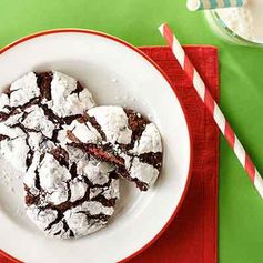 Peppermint Chocolate Crinkle Cookies