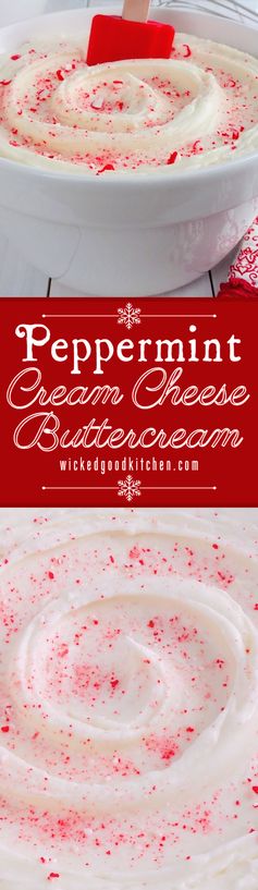 Peppermint Cream Cheese Buttercream (best ever