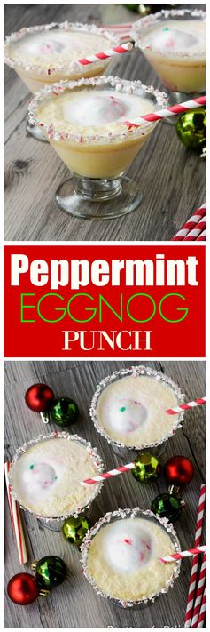 Peppermint-Eggnog Punch