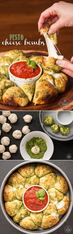 Pesto Cheese Bombs