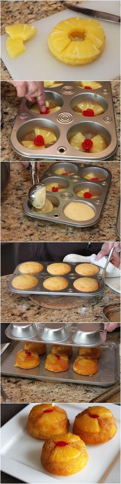 Pineapple Upside Down Cupcakes