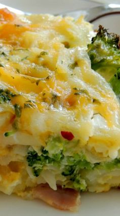Potato, Broccoli & Pepper Jack Egg Casserole