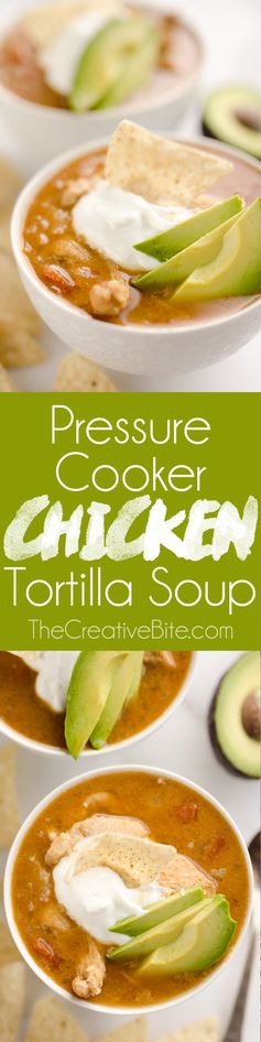 Pressure Cooker Chicken Tortilla Soup