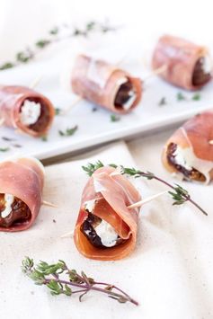 Prosciutto Wrapped Goat Cheese Stuffed Dates