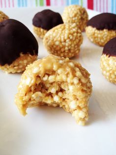 Puffed Quinoa Peanut Butter Balls