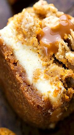 Pumpkin Caramel Cheesecake Bars with a Streusel Topping