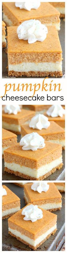 Pumpkin Cheesecake Bars