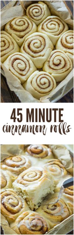 Quick 45 Minute Cinnamon Rolls