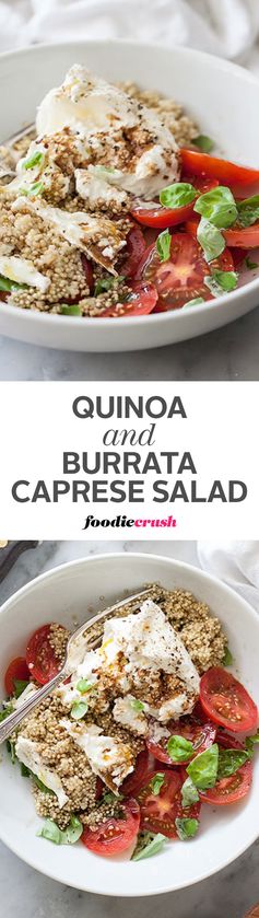 Quinoa and Burrata Caprese Salad