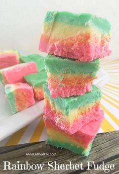 Rainbow Sherbet Fudge