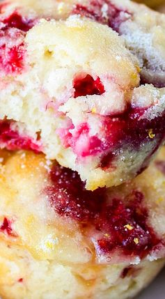 Raspberry Lemon-Glazed Muffins