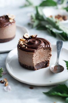 Raw Chocolate Hazelnut Ice Cream Cakes (vegan + a Vitamix Giveaway