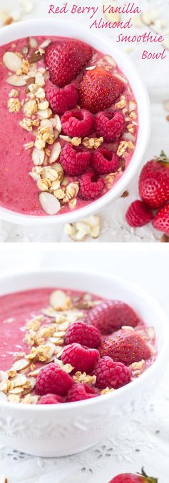 Red Berry Vanilla Almond Smoothie Bowl