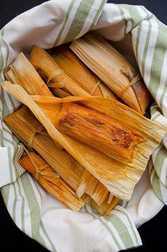 Red Chile Jackfruit Tamales from Vegan Tamales Unwrapped