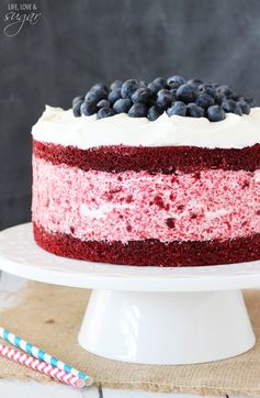 Red Velvet Ice Cream Cake