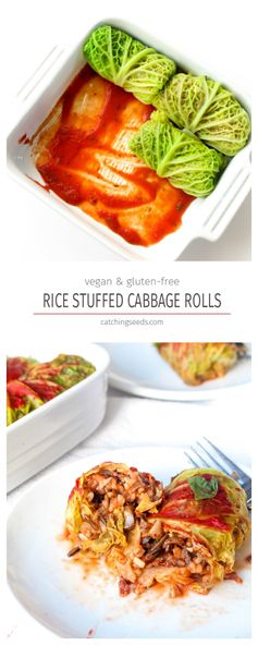 Rice & Mushroom Cabbage Rolls