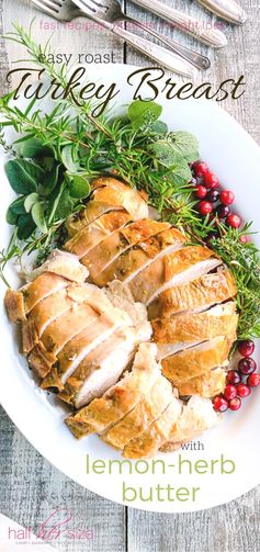 Roast Turkey Breast with lemon-herb butter