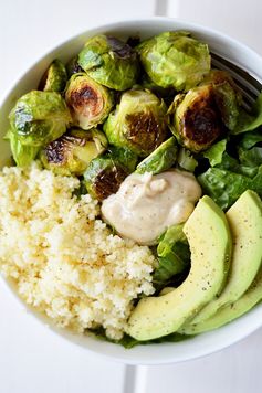 Roasted Brussels Sprout and Couscous Salad