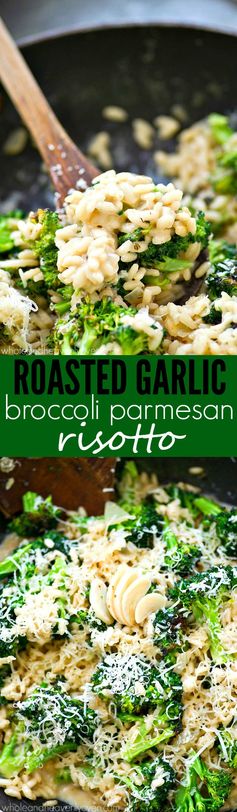 Roasted Garlic Broccoli Parmesan Risotto