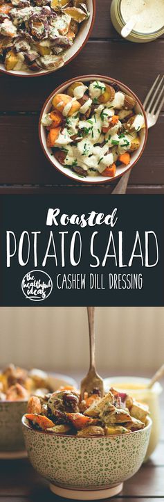 Roasted Potato Salad with Dill Cashew Dressing