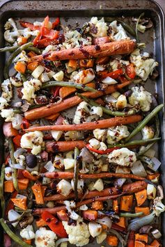 Roasted Vegetables with Asian Honey Ginger Glaze