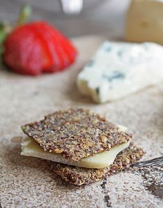 Rosemary & Sea Salt Flax Crackers (Low Carb and Gluten Free