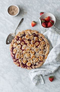 Rosy Rhubarb & Strawberry Pie