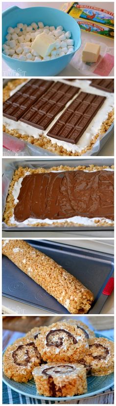 S’mores Rice Krispies Treats Pinwheels