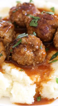 Salisbury Steak Meatballs (Instant Pot, Stove Top, Slow Cooker