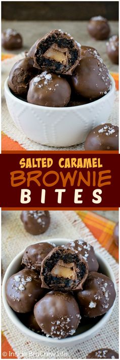 Salted Caramel Brownie Bites