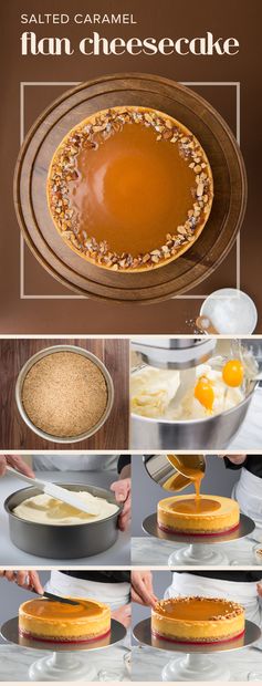 Salted Caramel Flan Cheesecake