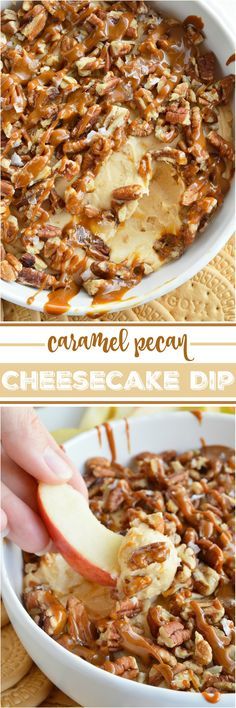 Salted Caramel Pecan Cheesecake Dip